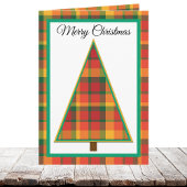 Non Photo Plaid Christmas Card Feestdagen Kaart