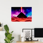 Non-ruimte-landschap: piramide poster (Thuiskantoor)