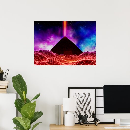 Non-ruimte-landschap: piramide poster (Thuiskantoor)