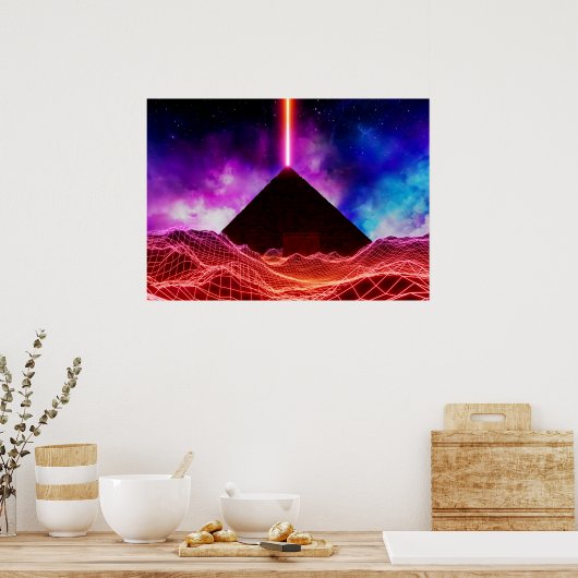 Non-ruimte-landschap: piramide poster (Keuken)