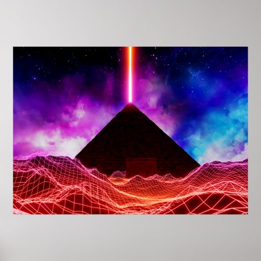 Non-ruimte-landschap: piramide poster (Voorkant)