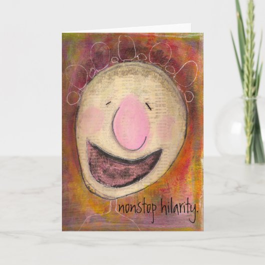 non-stop hilariteitsblanco kaart (Voorkant)