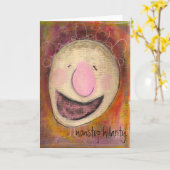 non-stop hilariteitsblanco kaart (Gele Bloem)