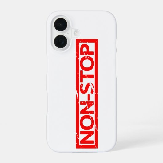 Non-stop stempel iPhone 16 hoesje (Achterkant)