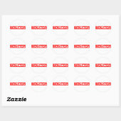 Non-stop stempel ronde sticker (Vel)