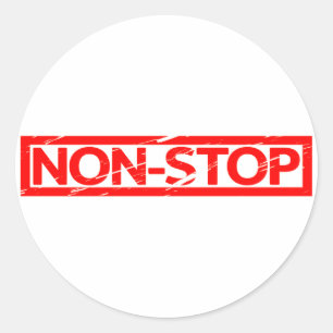 Non-stop stempel ronde sticker