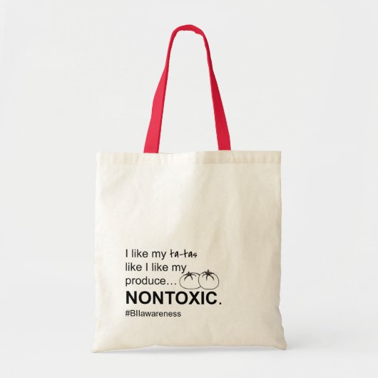 Non-toxische Productie BII Bewustmakingsmarkt Canv Tote Bag (Voorkant)