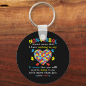 Non-verbaal betekent niet dat ik niets te zeggen h sleutelhanger (Voorkant)