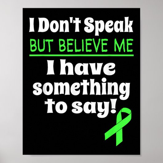 Non-verbaal bewustzijn hersenverlamming hersenbesc poster (Voorkant)