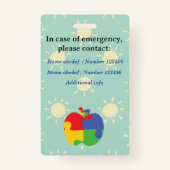 Non Verbal Autisme awareness lanyard autistische I Badge (Achterkant)