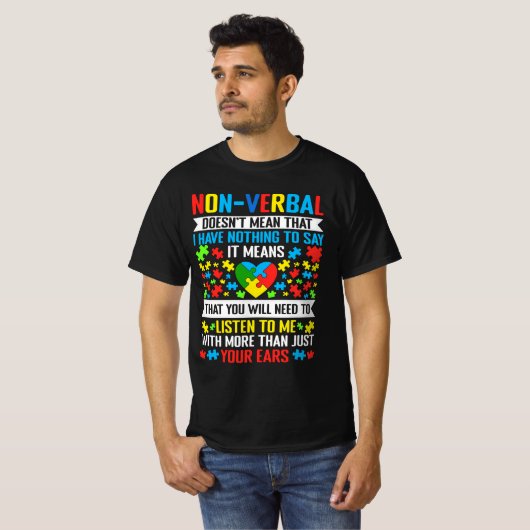 Non-VerbalDos_t betekent dat ik niets te zeggen he T-shirt (Voorkant volledig)