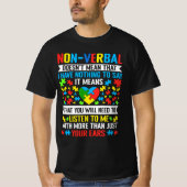 Non-VerbalDos_t betekent dat ik niets te zeggen he T-shirt (Voorkant)