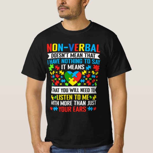 Non-VerbalDos_t betekent dat ik niets te zeggen he T-shirt (Voorkant)