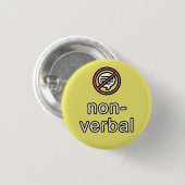 non-verbale communicatieknoop ronde button 3,2 cm (Voorkant /achterkant)