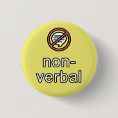 non-verbale communicatieknoop ronde button 3,2 cm (Voorkant)