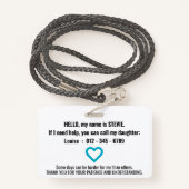 NON-VERBALE spraakbel Badge (Achterkant met draagriem)