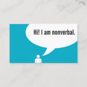 NON-VERBALE spraakbel Visitekaartje (Voorkant)