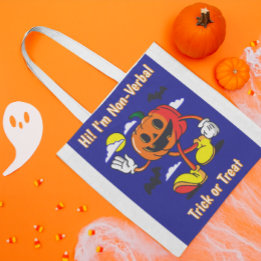 Non-verbale Trick or treat tas voor kinderen Boodschappentas