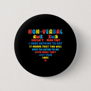 Non-verbyl hartpuzzel Luister Autisme Bewustzijn K Ronde Button 5,7 Cm