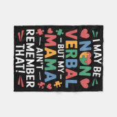 Non verbyl maar mama kent autisme Humor Fleece Deken (Voorkant (Horizontaal))