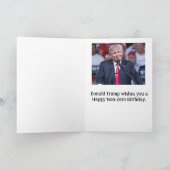 "Non-Zero" Birthday Card met Donald Trump Kaart (Binnen)