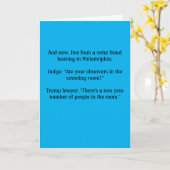 "Non-Zero" Birthday Card met Donald Trump Kaart (Gele Bloem)