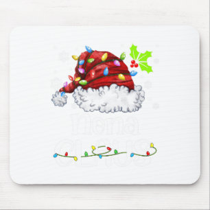 Nona Claus Kerstman Hoed Kerstlicht Kerstmisfamili Muismat