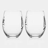 Nona en Nono Grieks Godmother stijlvol Wijnglas Zonder Voet (Links)