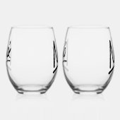 Nona en Nono Grieks Godmother stijlvol Wijnglas Zonder Voet (Rechts)