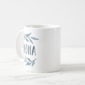 Nona Greek Godmoeder mok met bladeren (Voorkant links)