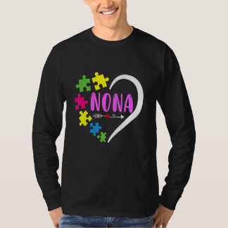 nona Moederdag Hart Bewustzijn Vrouwen Meisjes T-shirt