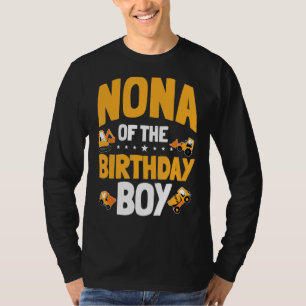 Nona van de verjaardagsjongen bouwvakker Bday T-shirt
