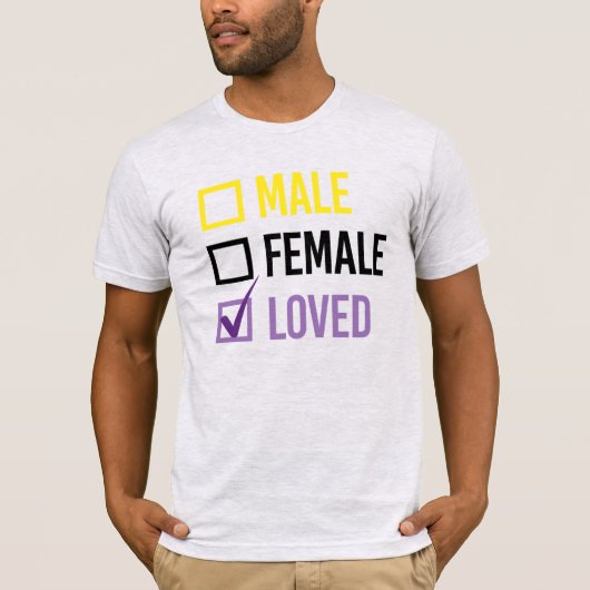 Nonbinair en Geliefd T-shirt (Voorkant)