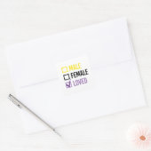Nonbinair en Geliefd Vierkante Sticker (Envelop)
