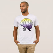 Nonbinair geboren op deze manier t-shirt (Voorkant volledig)