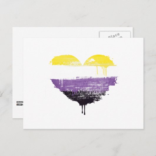NONBINAIR HART BRIEFKAART (Voorkant / Achterkant)