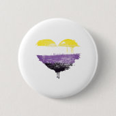 NONBINAIR HART RONDE BUTTON 5,7 CM (Voorkant)