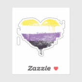 NONBINAIR HART STICKER (Vel)