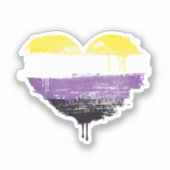 NONBINAIR HART STICKER (Voorkant)