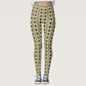 nonbinair patroon wit basic B Leggings (Voorkant)