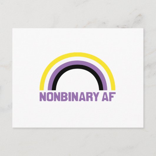 Nonbinaire AF Briefkaart (Voorkant)