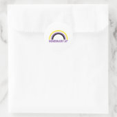 Nonbinaire AF Ronde Sticker (Tas)