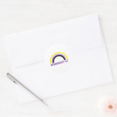 Nonbinaire AF Ronde Sticker (Envelop)