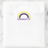 Nonbinaire AF Ronde Sticker (Tas)