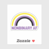 NONBINAIRE AF STICKER (Vel)