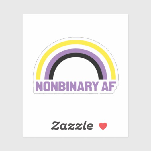 NONBINAIRE AF STICKER (Vel)