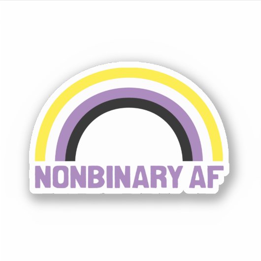 Nonbinaire AF Sticker (Voorkant)