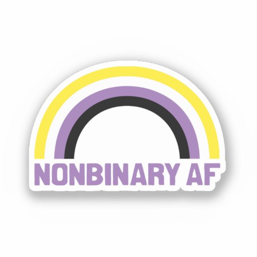 Nonbinaire AF Sticker (Voorkant)