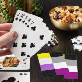 Nonbinaire aseksuele dubbele pride vlag pokerkaarten (Insitu)