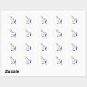 Nonbinaire Eenhoorn Ronde Sticker (Vel)
